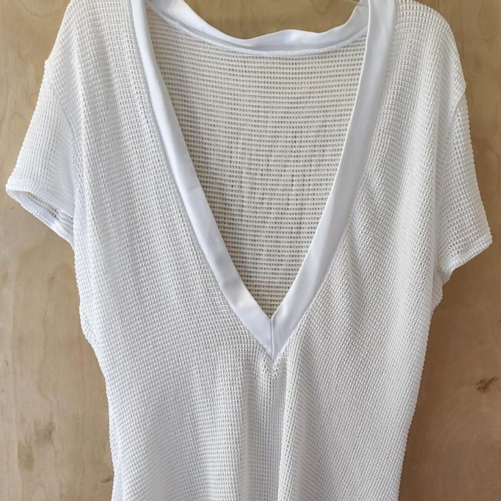White Mesh Cover up! XL!